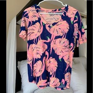 Lilly Pulitzer Flamingo Short Sleeve tee size XS